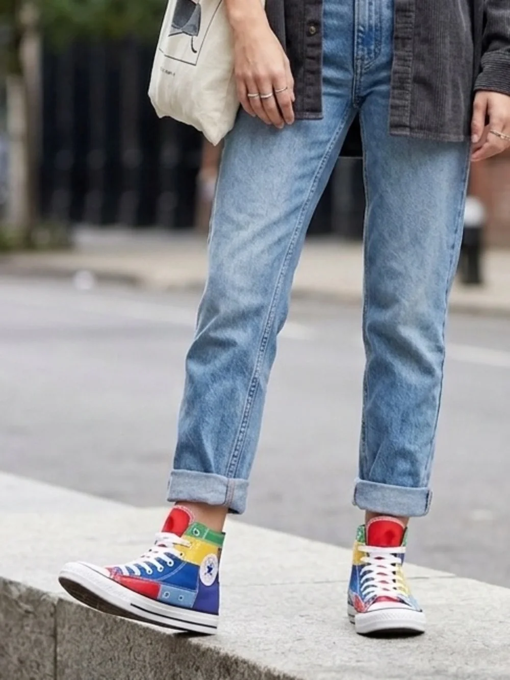 Converse Chuck Taylor All Star High Top Patchwork Colorblock Sneakers - Picture 10 of 10